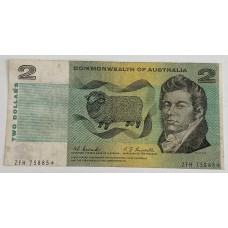 AUSTRALIA 1967 . TWO 2 DOLLARS BANKNOTE . STAR NOTE . ERROR . FIRST PREFIX ZFH